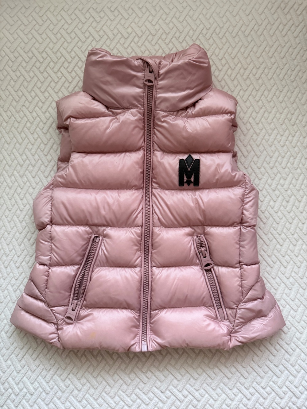 Mackage Cleo-T Girls Sz 6 Pink Down Puffer Vest Hooded Lightweight Coat